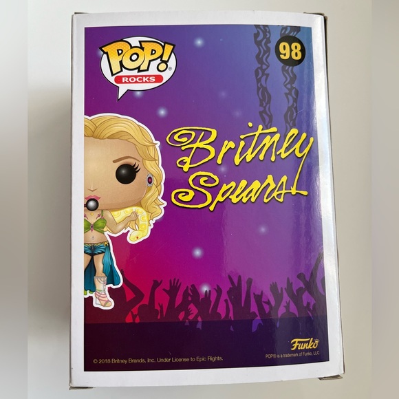Funko Pop! Rocks Britney Spears Vinyl Figure #98 w/ pop protector - Picture 3 of 7